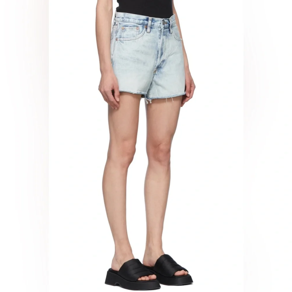 RE/DONE Blue 90's Low Slung Denim Shorts - Picture 4 of 4